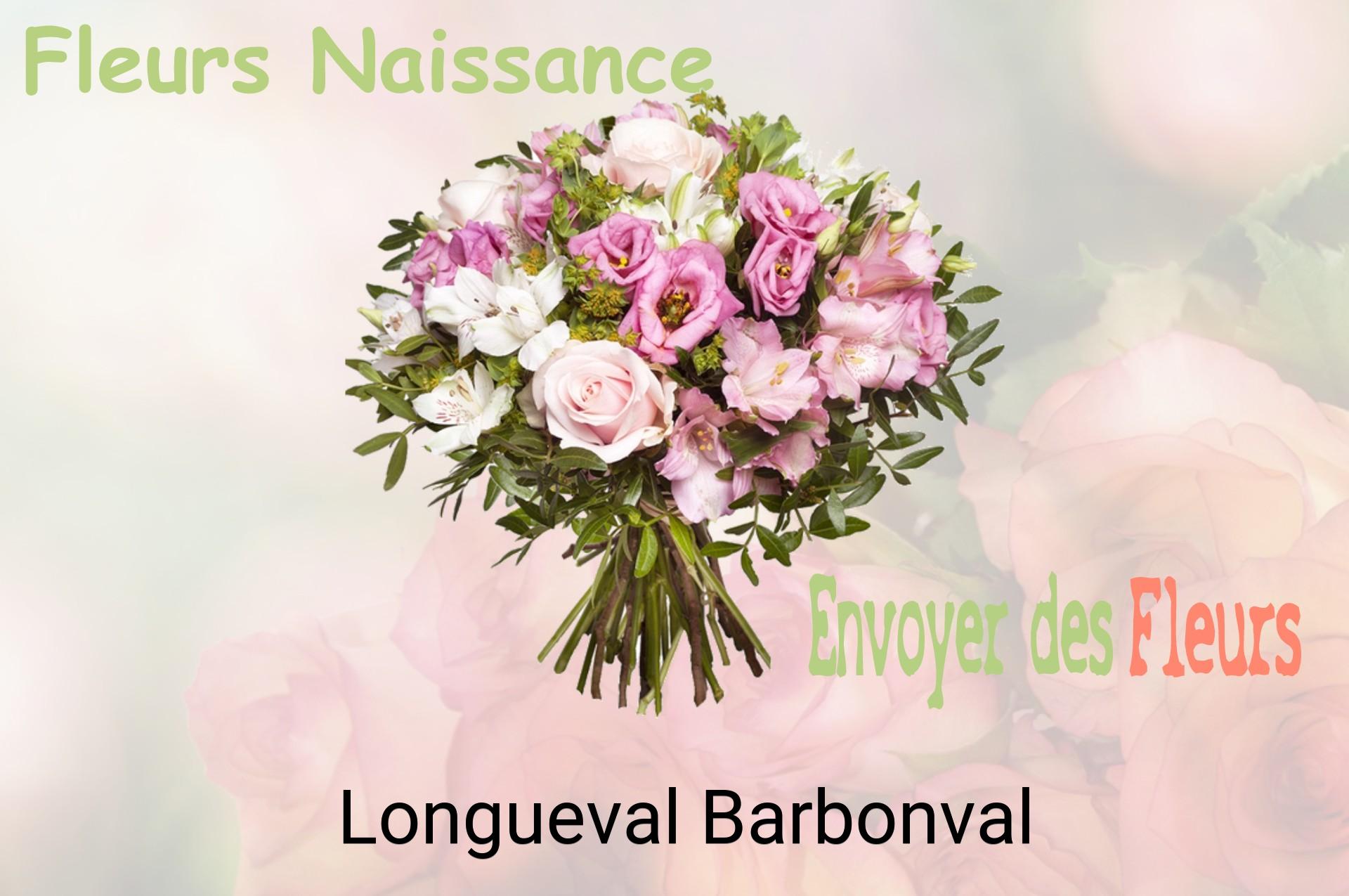 Bouquet de fleurs de naissance livré à Longueval-Barbonval